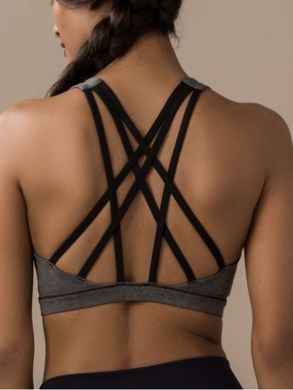 Lululemon Free To Be (Wild) Strappy Cross-Back Sports Bra - Black Size 8